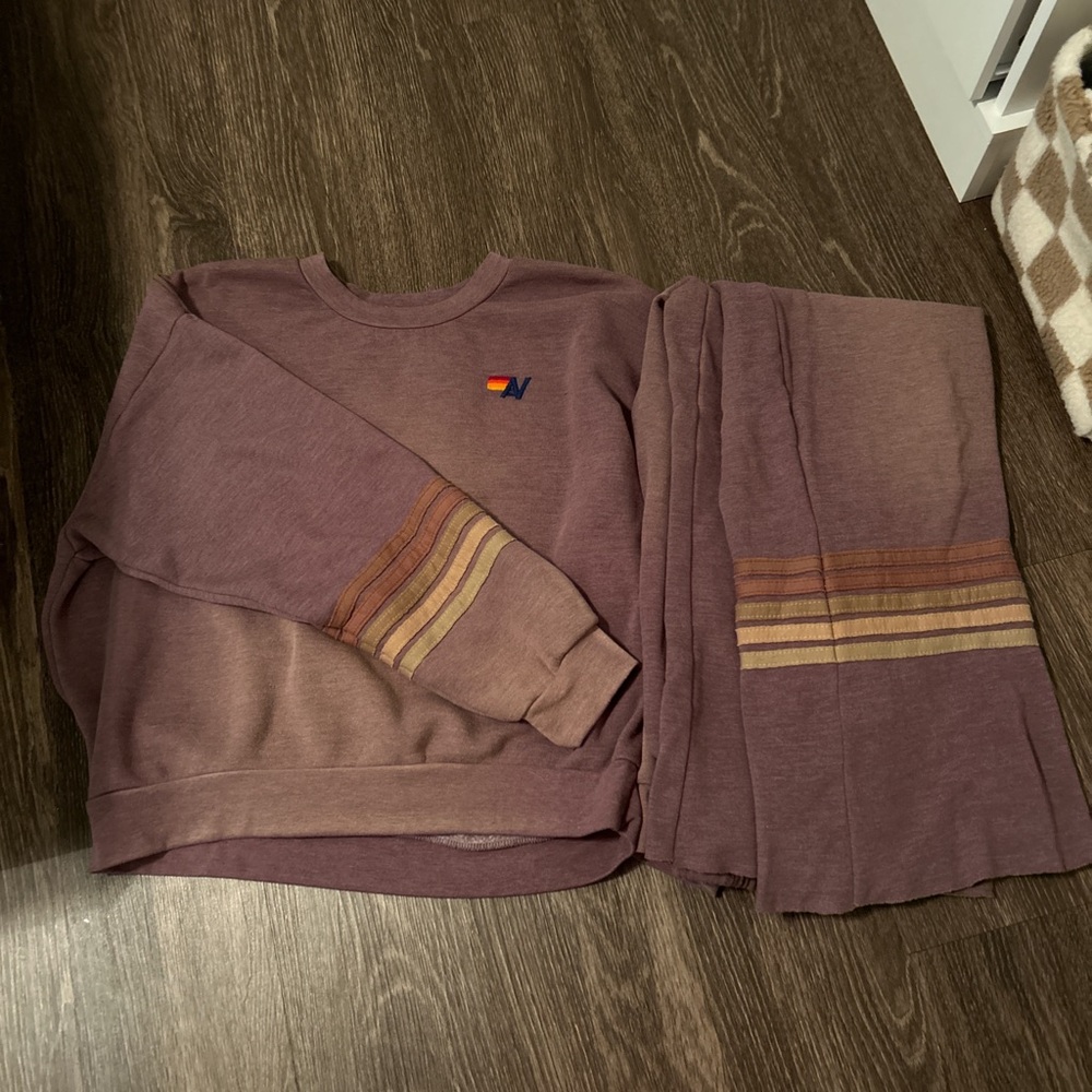 womens brown aviator nation set